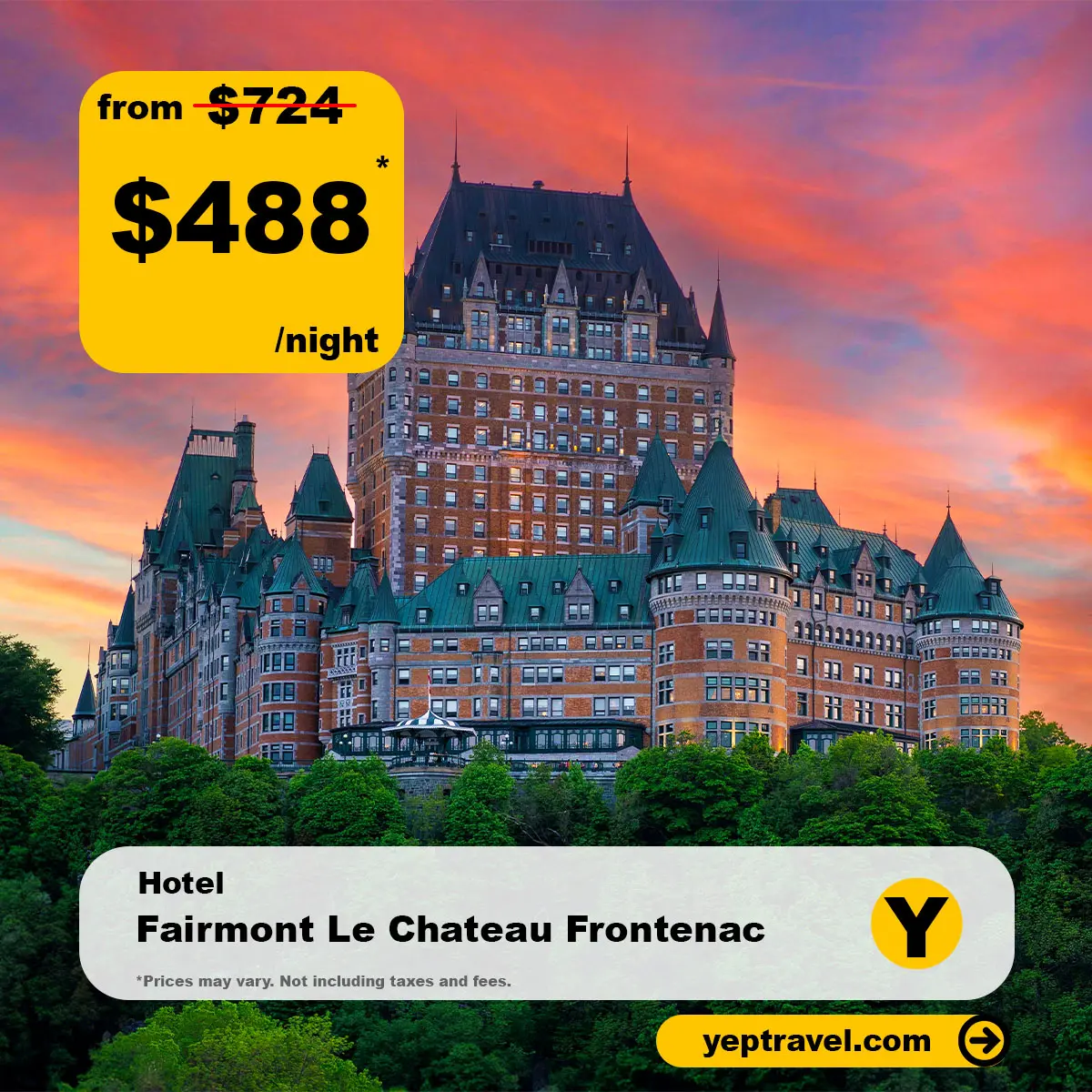Le Château Frontenac $488 night